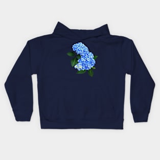 Three Blue Hydrangea Kids Hoodie